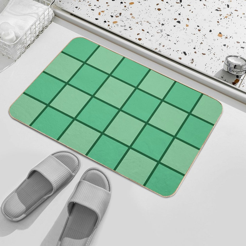 Seaside Window Art - Seaside Green Tones - Home Decor & Personal Style  Stain-Proof Bath Mat