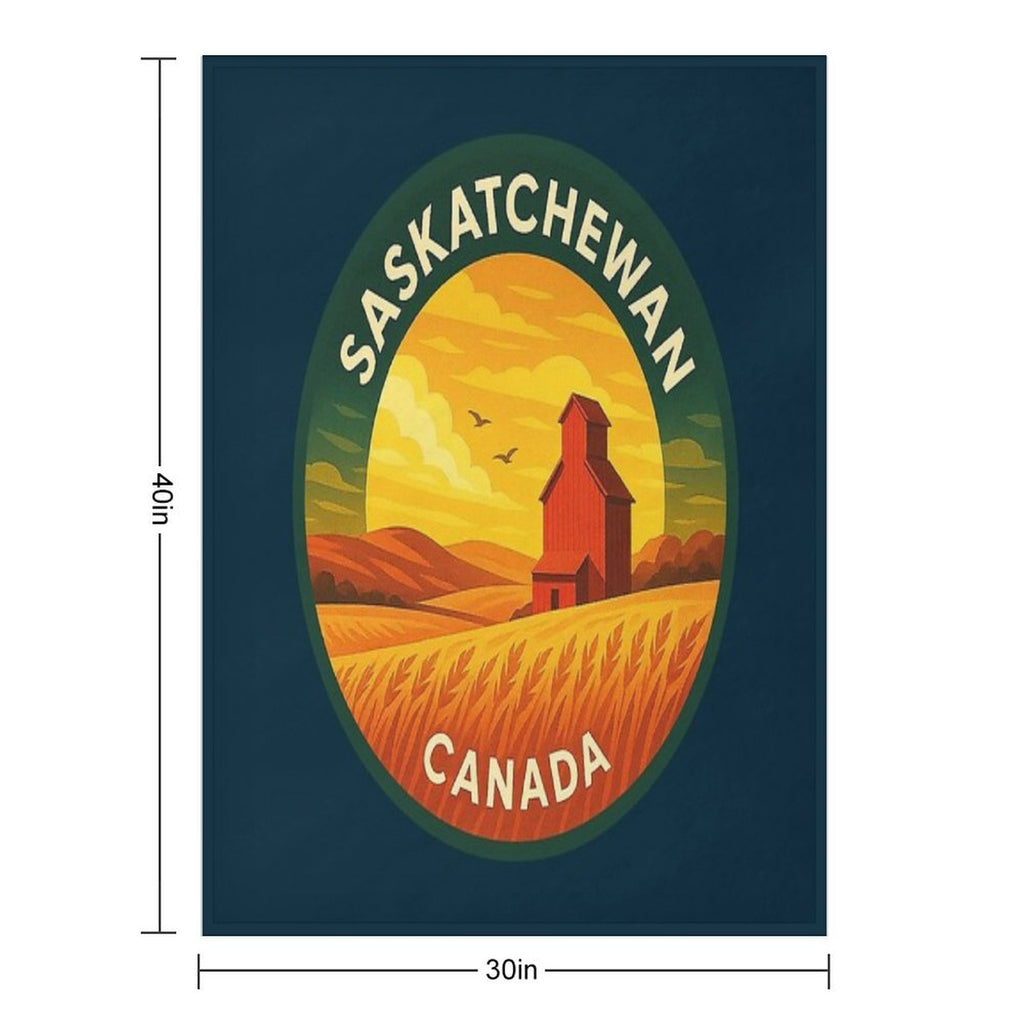 Saskatchewan Canada Vintage Travel Multi-functional Throw Blanket
