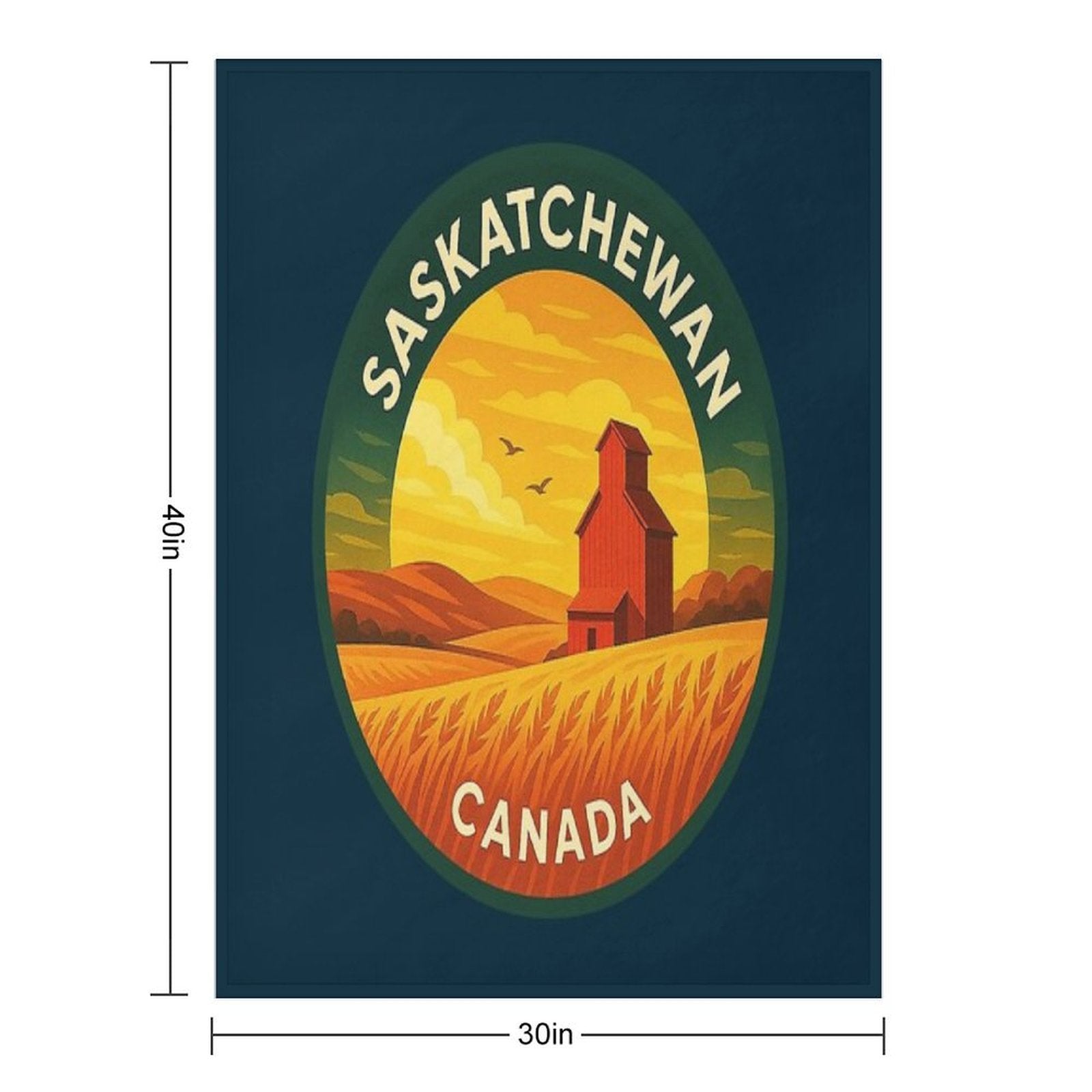 Saskatchewan Canada Vintage Travel Multi-functional Throw Blanket