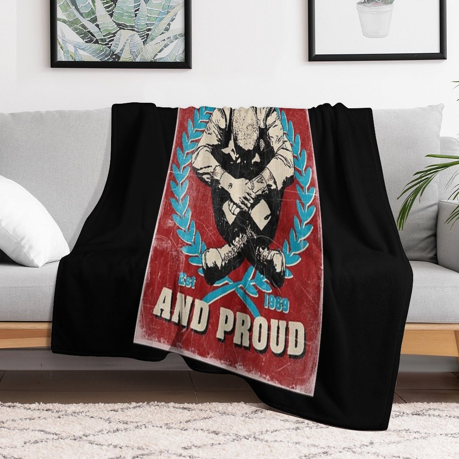 Skinhead And Proud Compact Throw Blanket