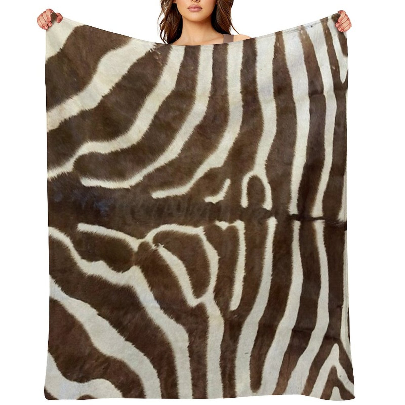 Furry Zebra Butt Photo Comfort Throw Blanket