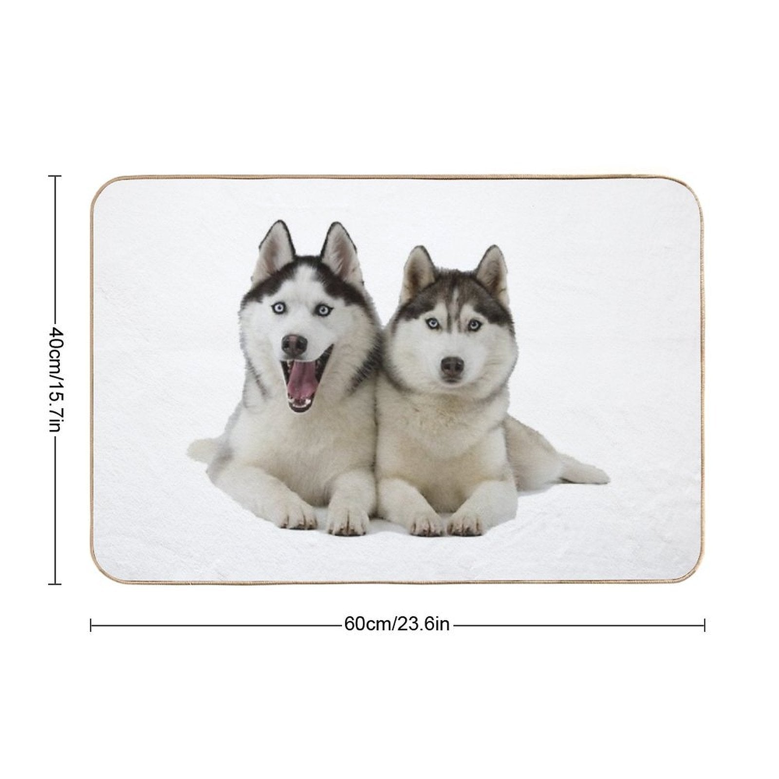 Huskies!  High-Traffic Bath Mat