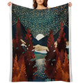 Star Sky Reflection Travel-friendly Throw Blanket