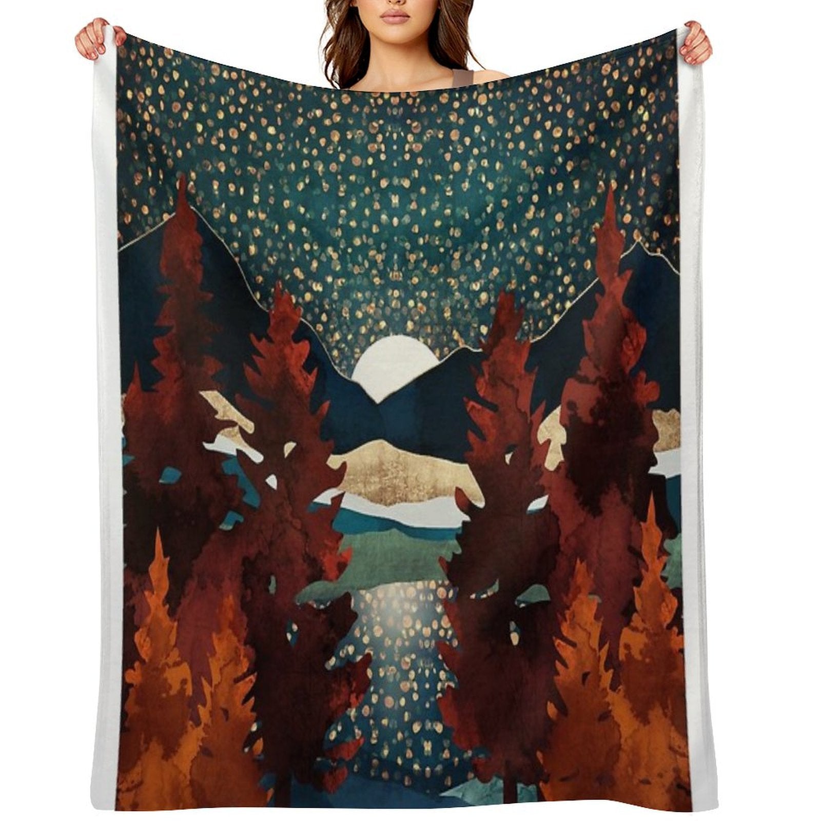 Star Sky Reflection Travel-friendly Throw Blanket