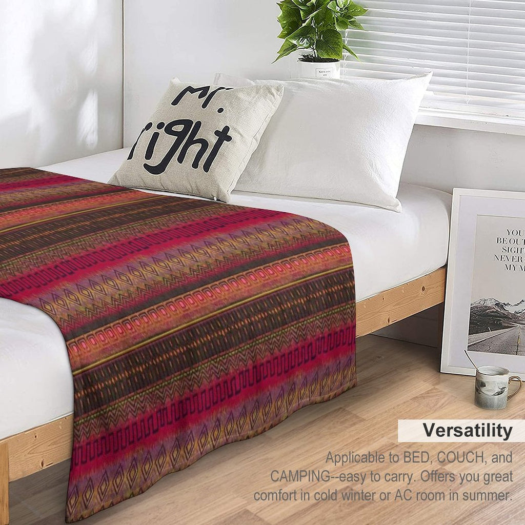 Earthy African Ombre Mud Cloth Wrinkle-free Throw Blanket