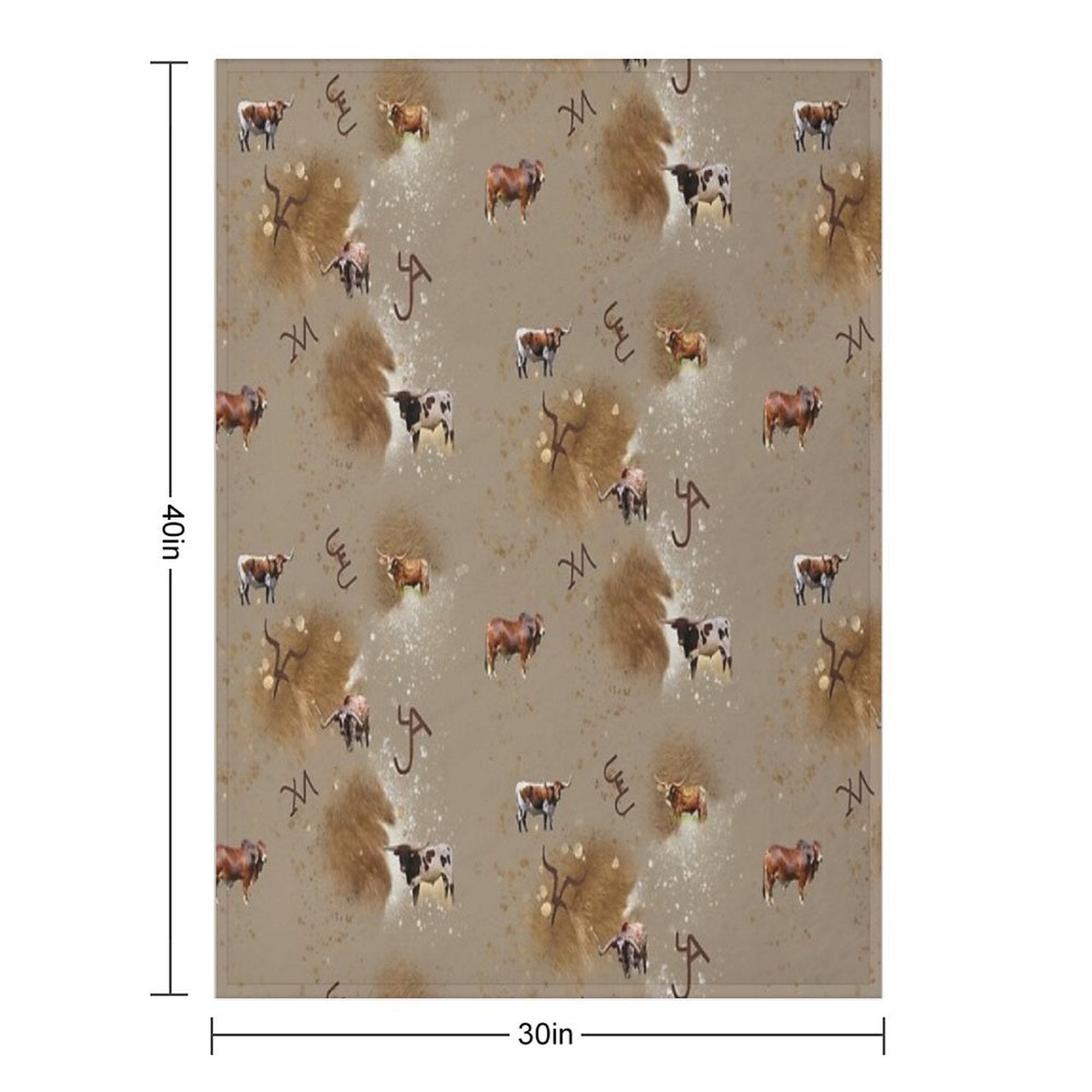 Thats Bull! Brands And Longhorns Comfort Throw Blanket