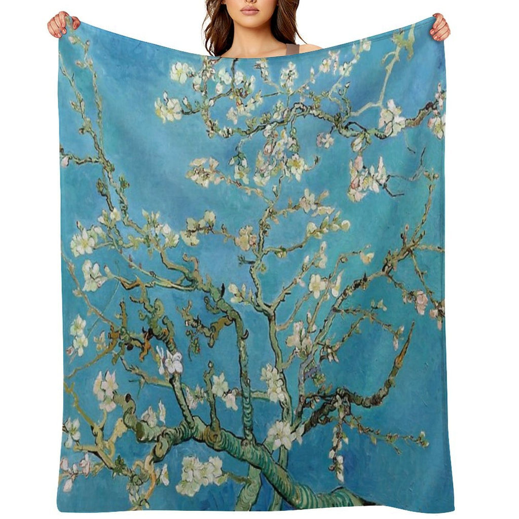 1890-Vincent Van Gogh-Almond Blossom-73.5x92 Versatility Throw Blanket