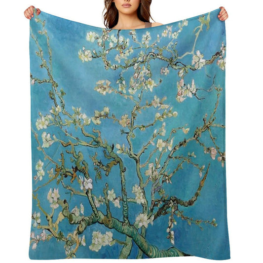 1890-Vincent Van Gogh-Almond Blossom-73.5x92 Versatility Throw Blanket