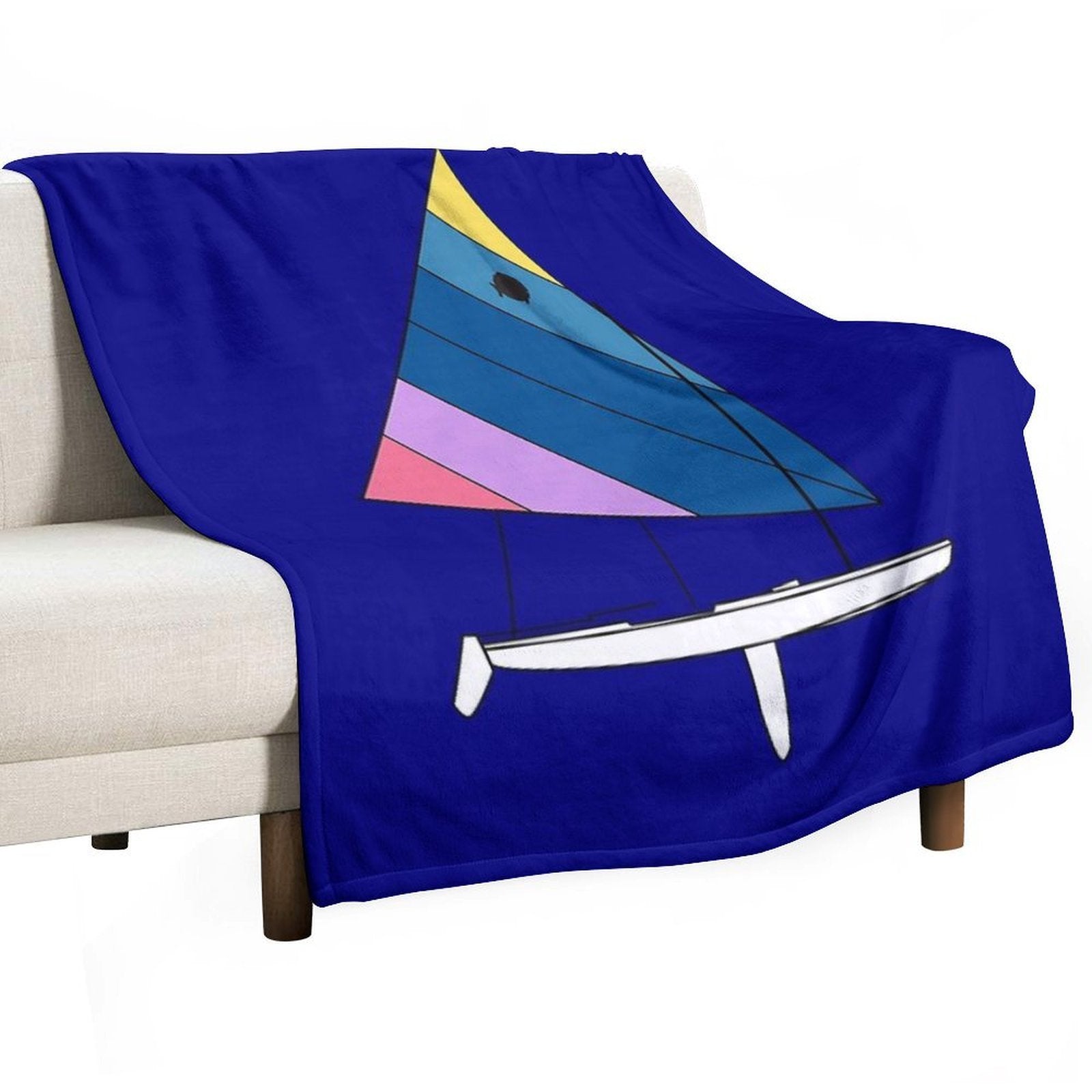 Sunfish Sailboat Multi-functional Throw Blanket