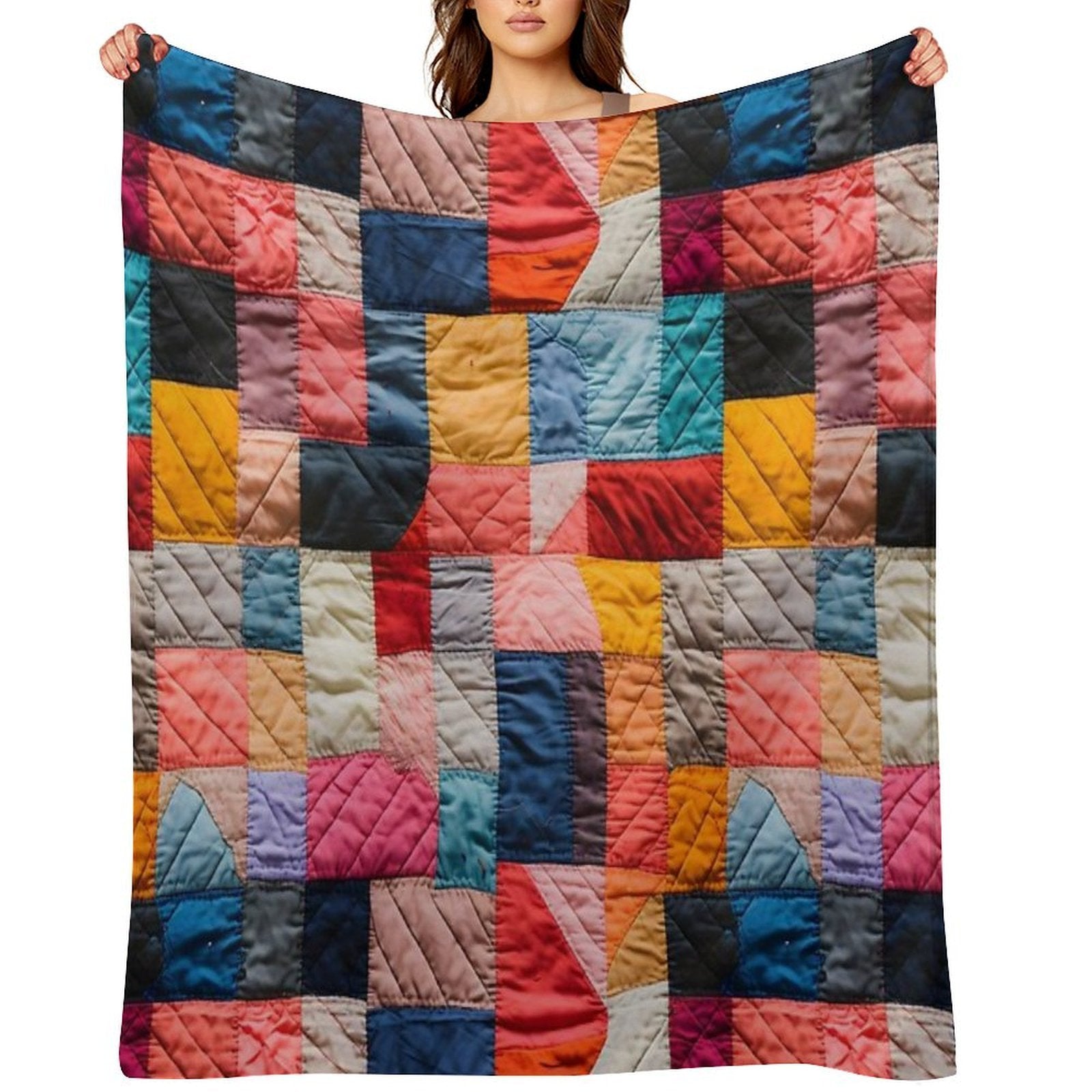 Patchwork Quilt Compact Throw Blanket