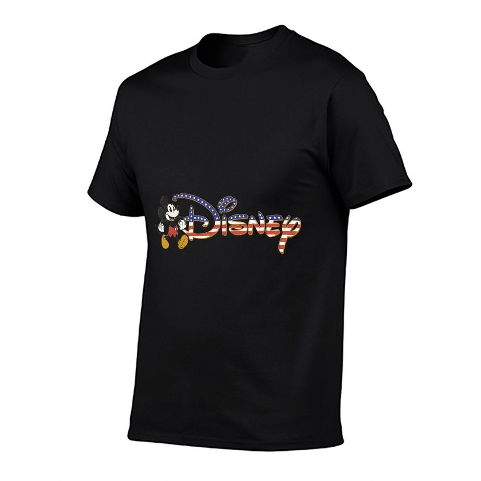 Disney Americana Mickey Mouse USA Vacation Trip Logo  Oversized Silhouette T-Shirt