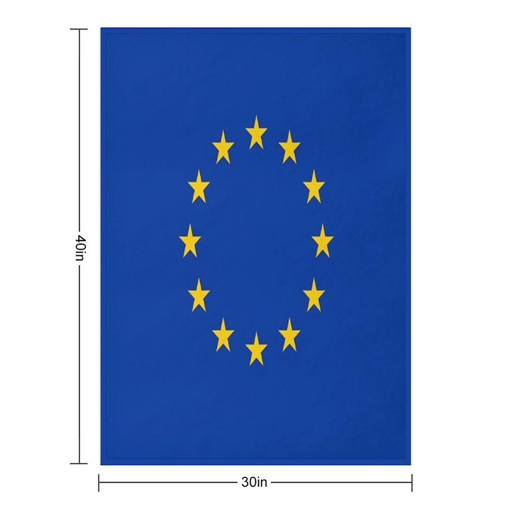 EU Europe European Union European Flag EU Stars Shrink-resistant Throw Blanket