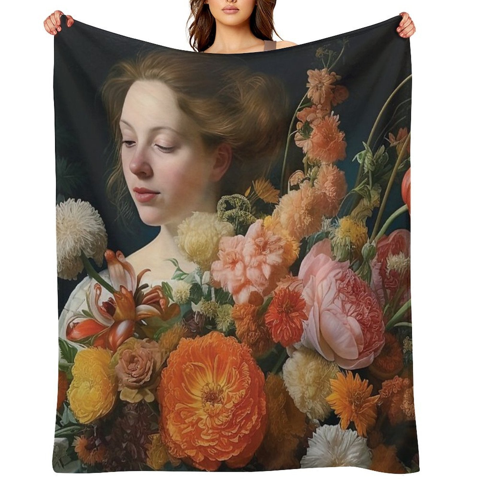 Flowers Velvety-soft Throw Blanket