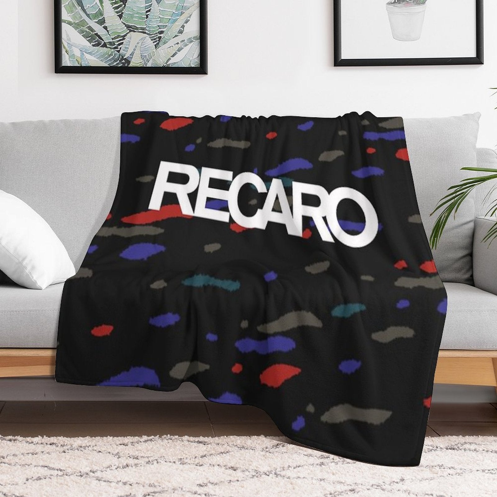 Confetti 90s Jdm Seat Pattern Logo Velvety-soft Throw Blanket