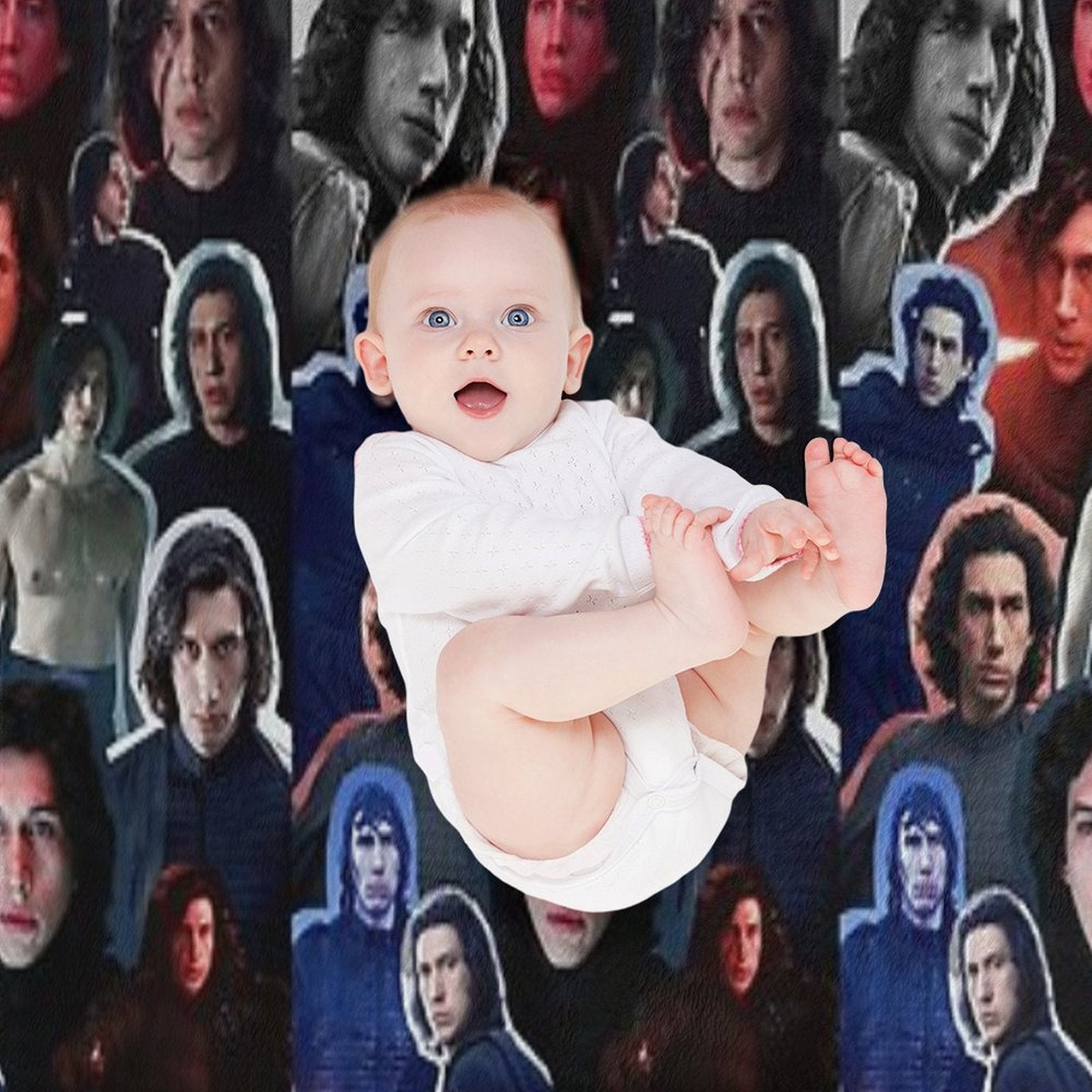 Adam Driver As BenKylo Collage Edit Anti-pilling Throw Blanket