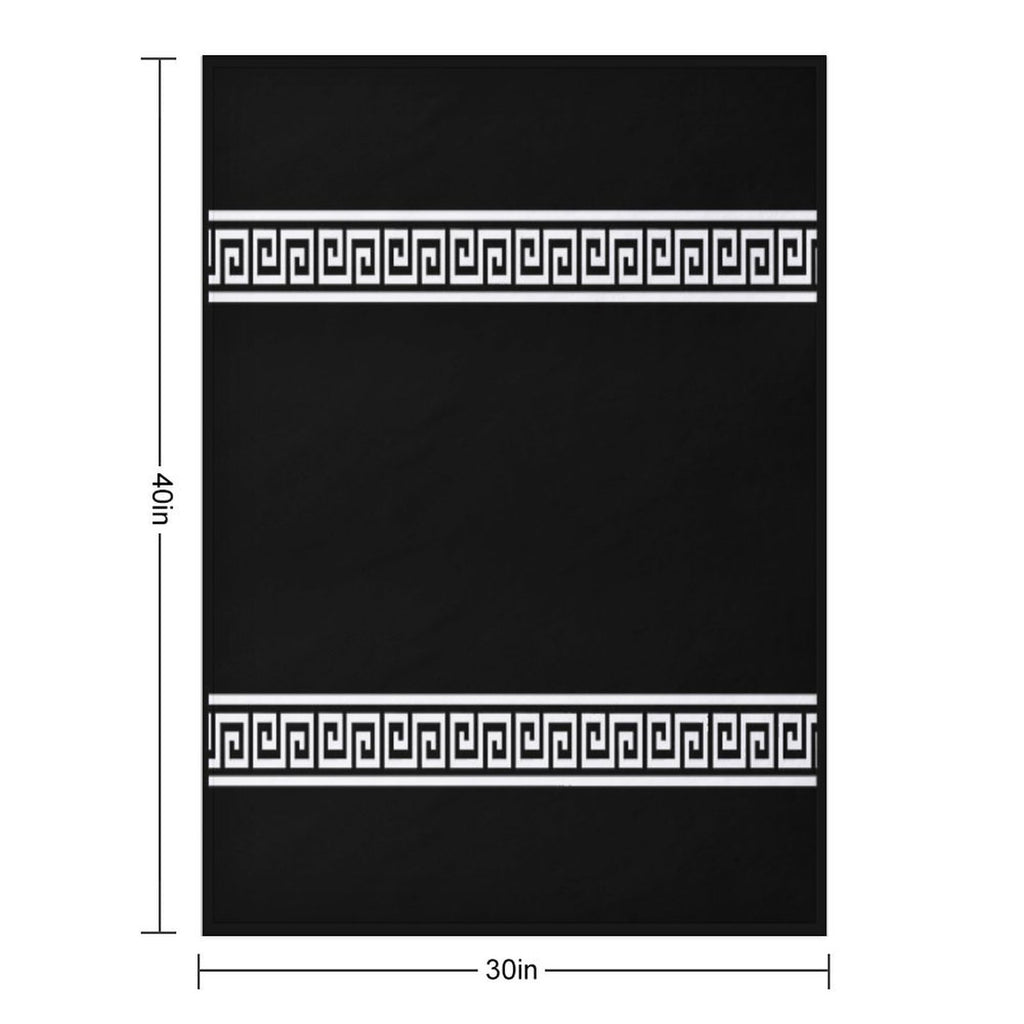 Greek Geometric Pattern Wrinkle-free Throw Blanket