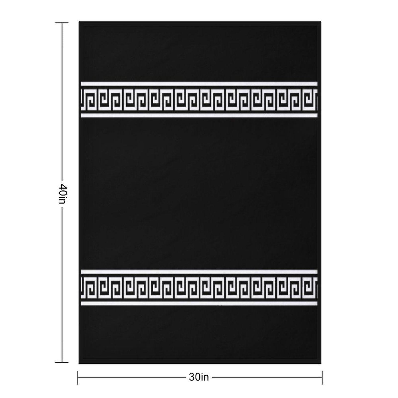 Greek Geometric Pattern Wrinkle-free Throw Blanket