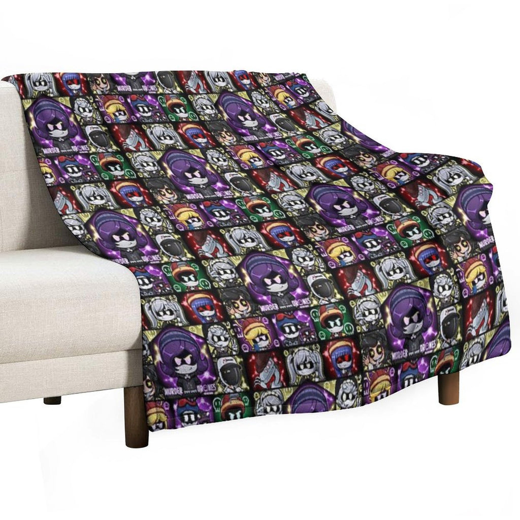 Murder Drones Fanart Chibis Durable Throw Blanket