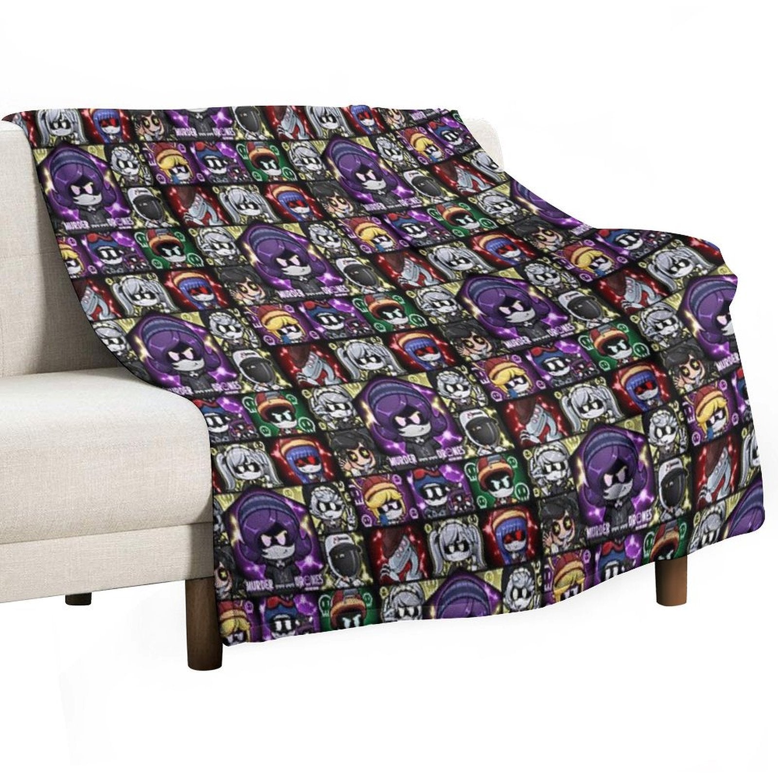 Murder Drones Fanart Chibis Durable Throw Blanket