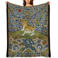 Chinese Tiger - Rank Badge Anti-pilling Throw Blanket