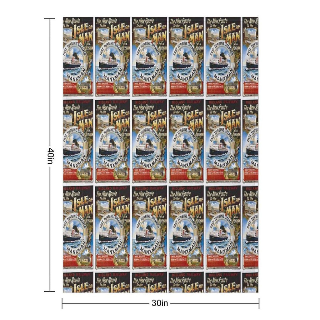 Isle of Man Gift-ready Throw Blanket