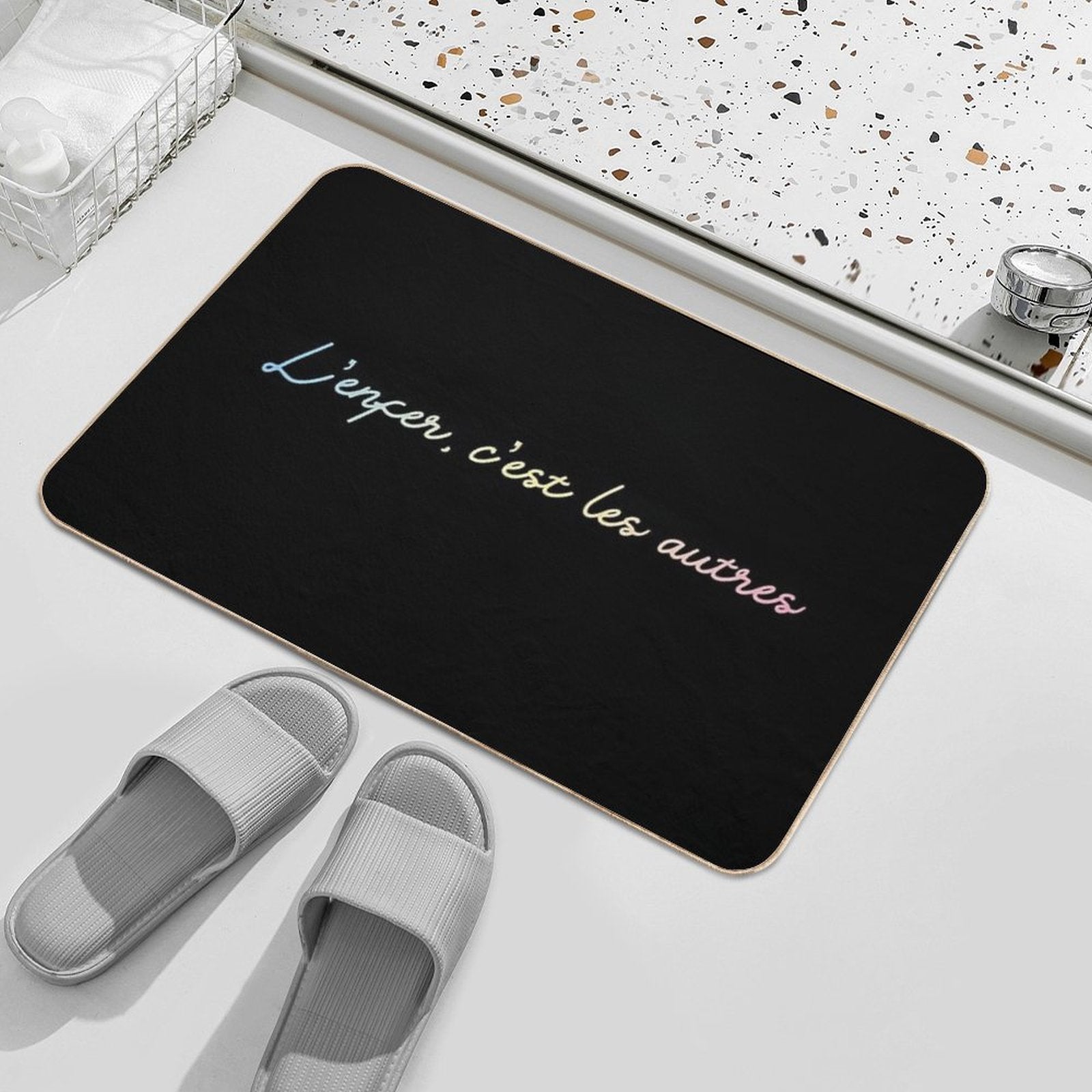 L’enfer, C’est Les Autres  Stain-Proof Bath Mat