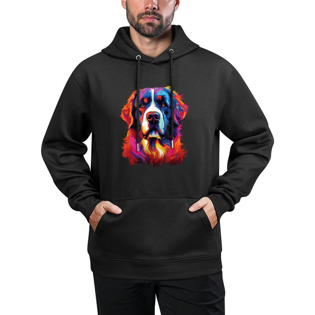Watercolor Colorful St. Bernard Dog Moisture-Wicking Hoodie