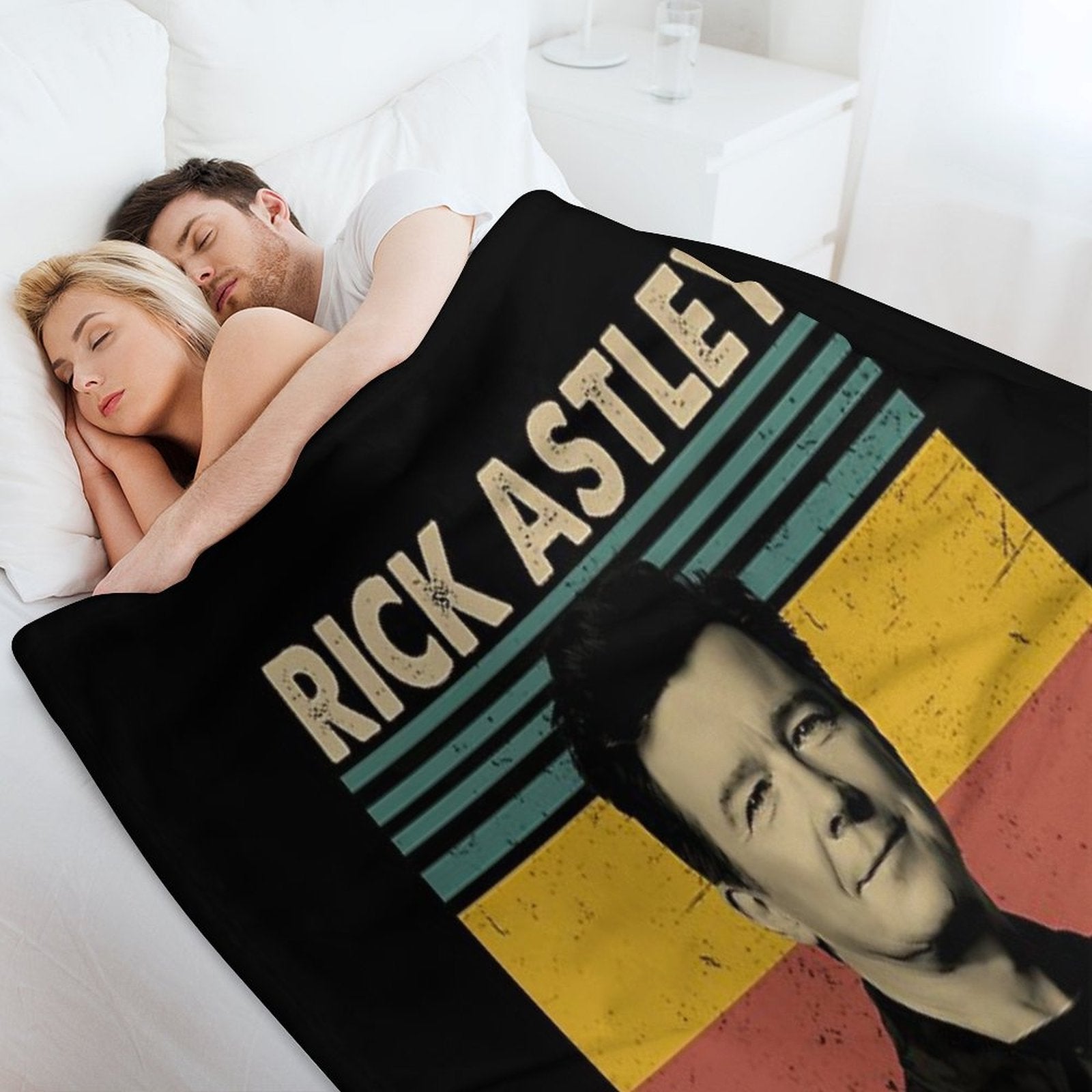 Rick Astley Music Retro Vintage Plush Throw Blanket