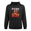 Funny It's My 8th Birthday 8 Years Old Football Ball Boys Cotton-Polyester Blend Hoodie