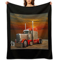 Cool Peterbilt Easy Care Throw Blanket