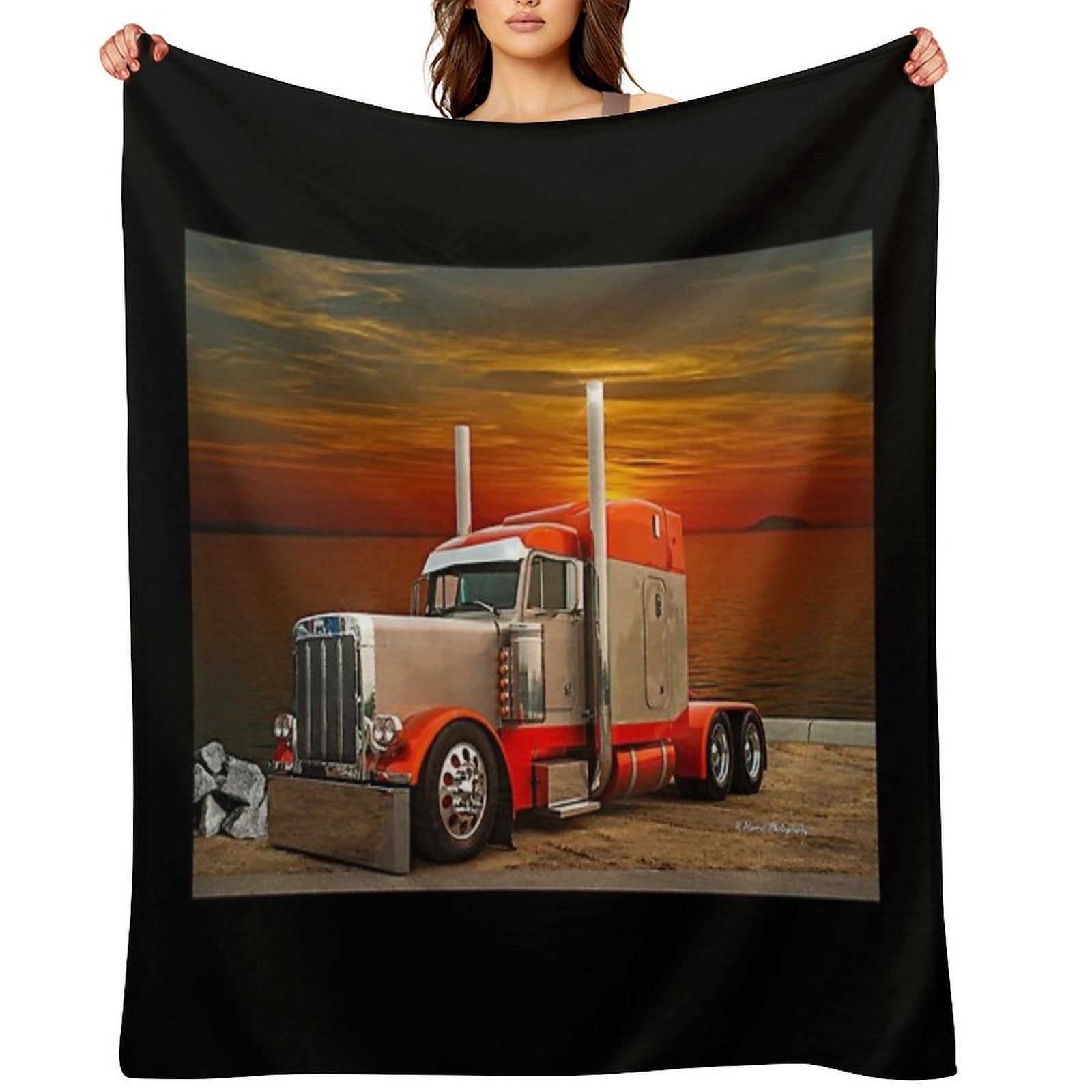Cool Peterbilt Easy Care Throw Blanket