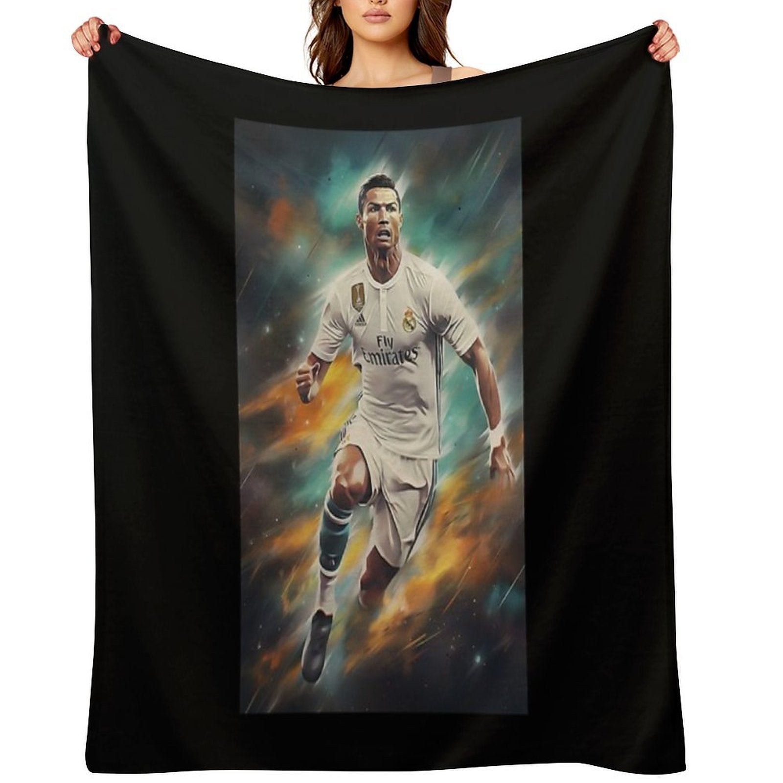 Cristiano Ronaldo Star Travel-friendly Throw Blanket