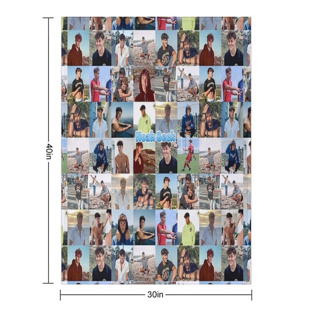 Noah Beck Collage Sustainable Throw Blanket