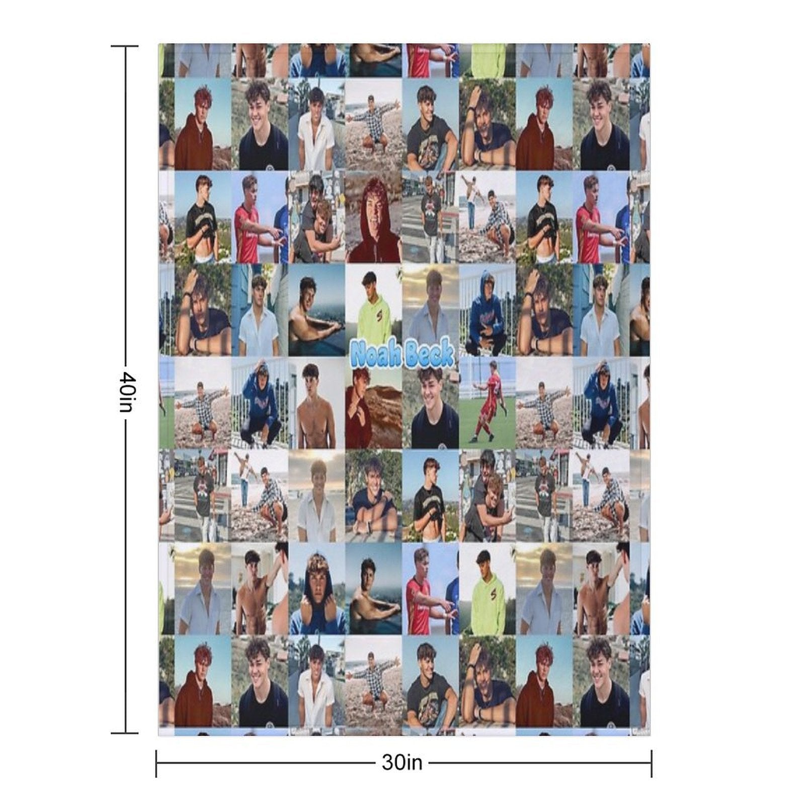 Noah Beck Collage Sustainable Throw Blanket