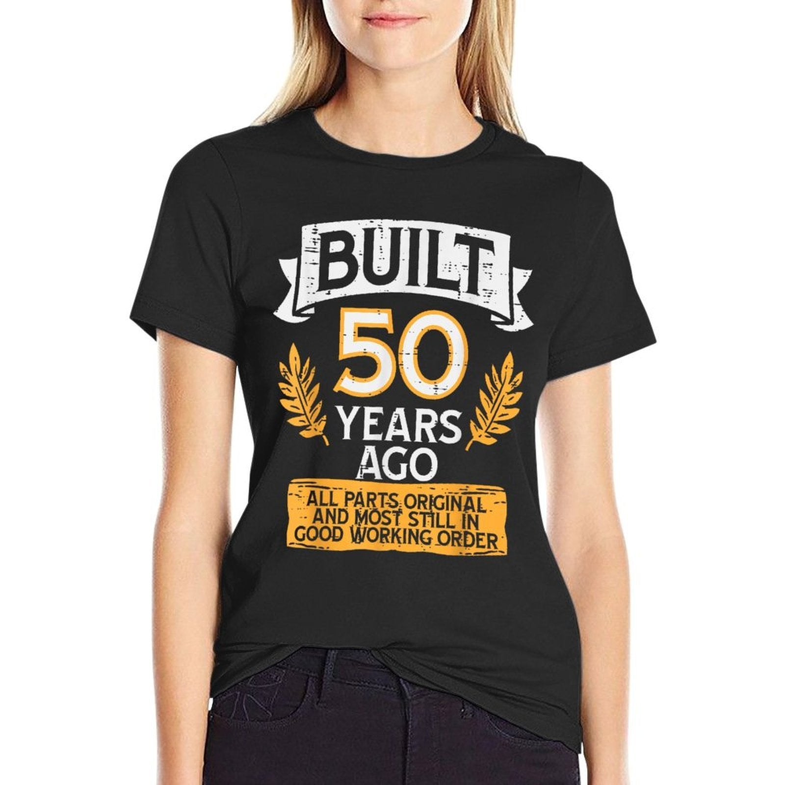 Built 50 Years Ago All Parts Funny 50th Birthday Years Men  Lightweight T-Shirt