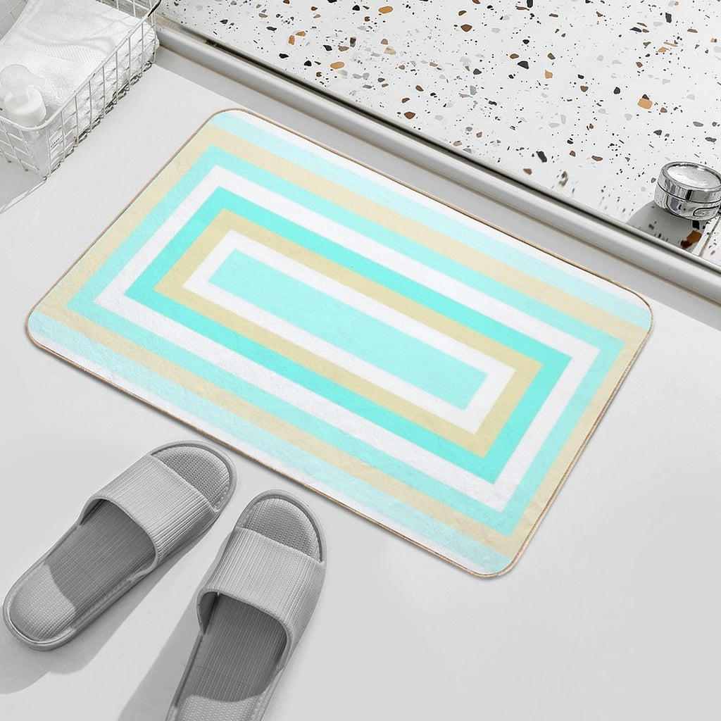 Blue Teal Aqua  Versatile Bath Mat