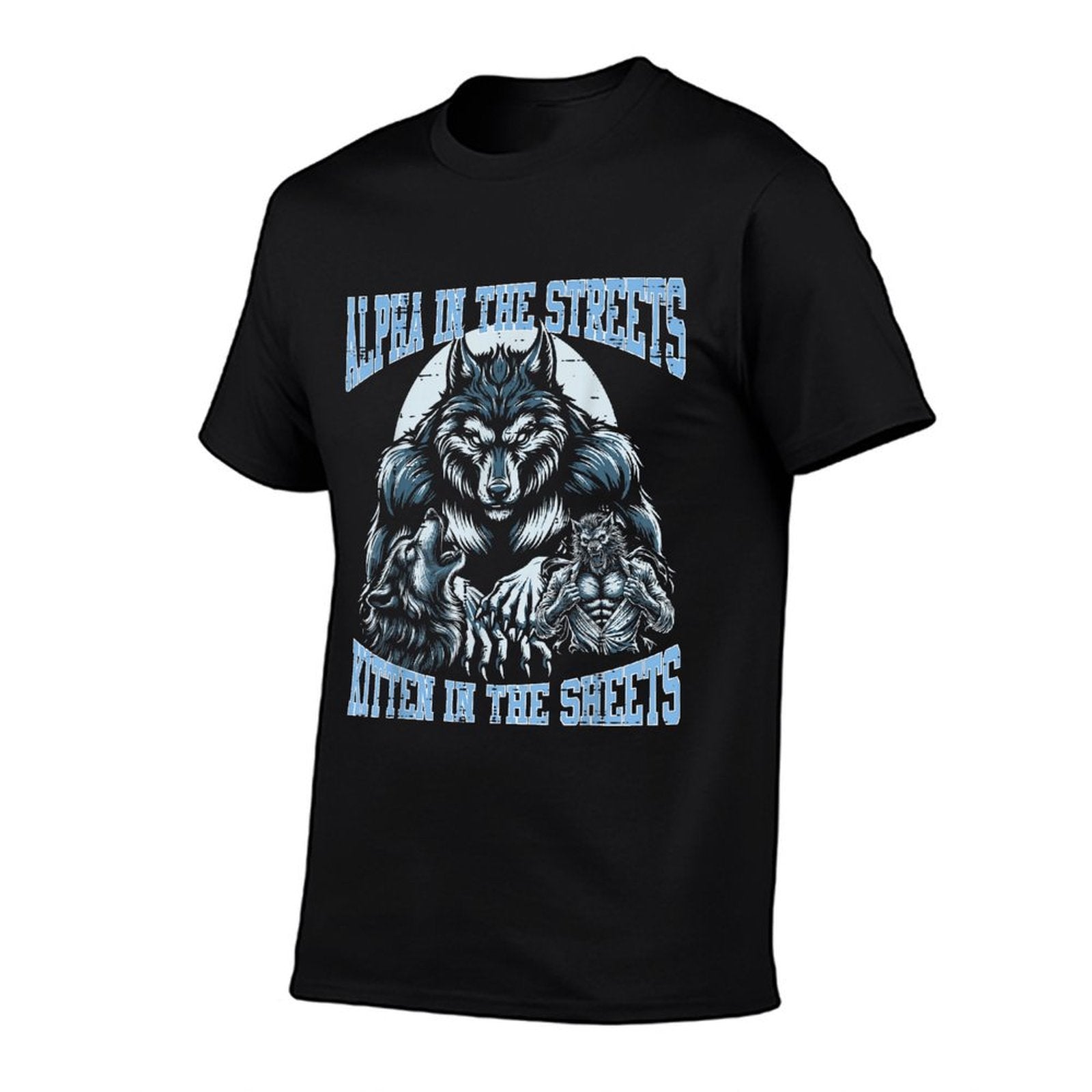 Alpha Series Kitten Sheets Wolf Funny Meme Men Women  Oversized Silhouette T-Shirt