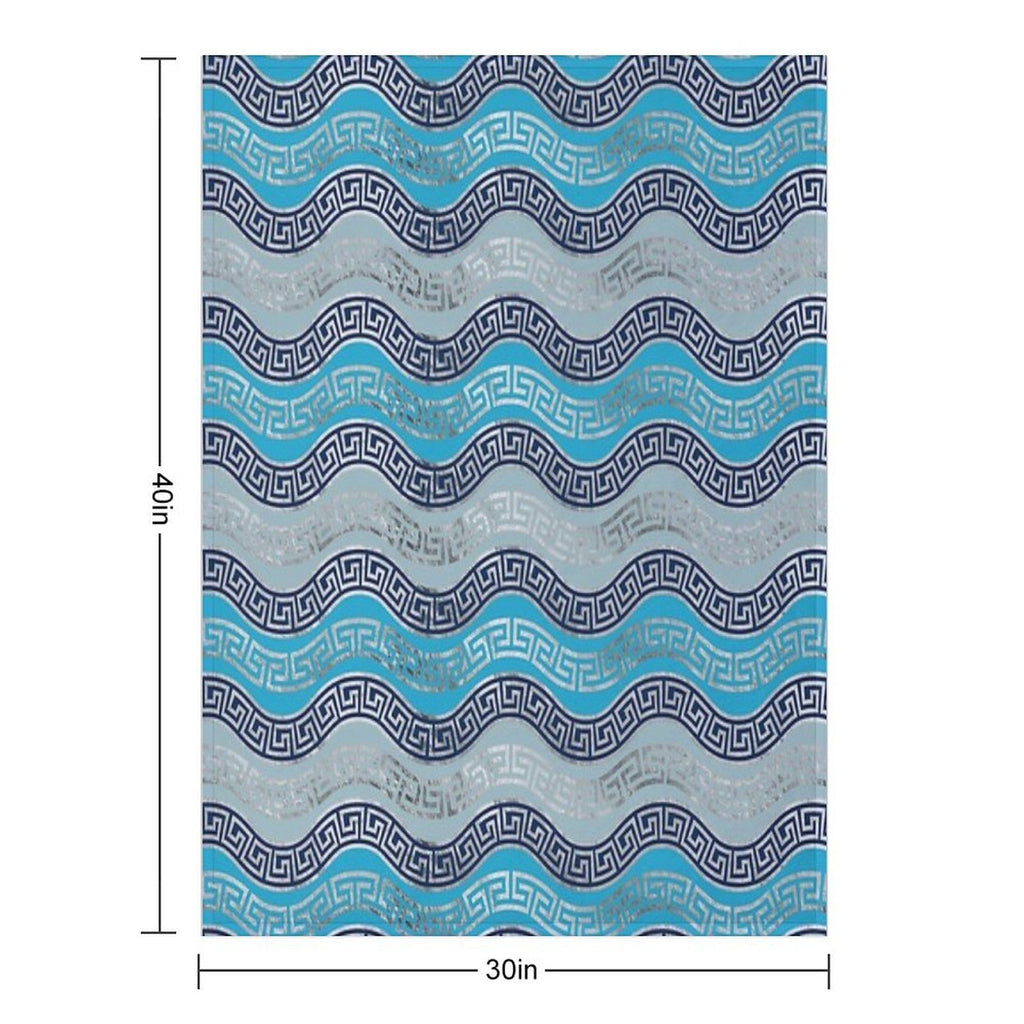 Greek Meander Pattern - Greek Key Ornament Travel-friendly Throw Blanket