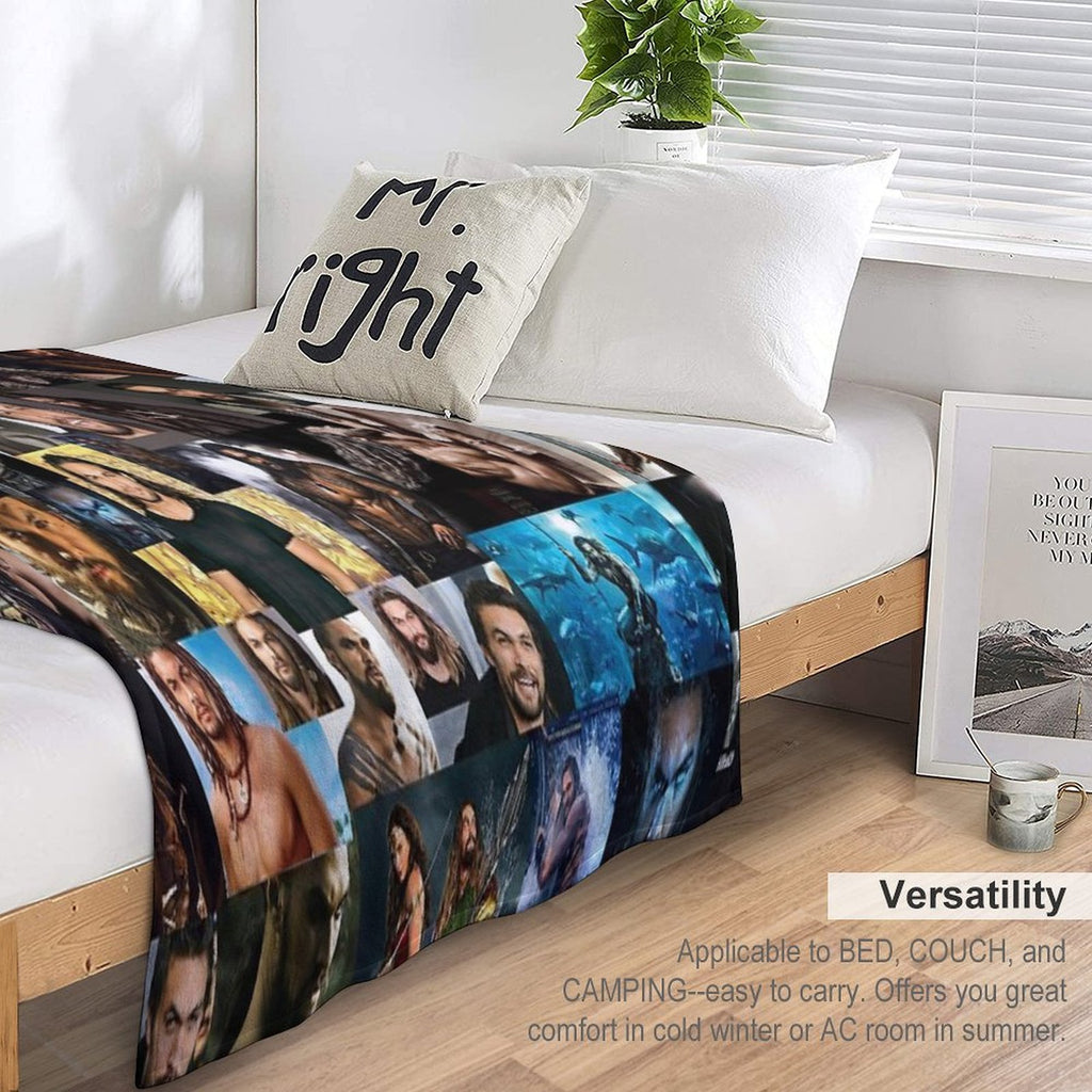 Jason Momoa Abstract Collage Compact Throw Blanket