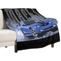 Azure Blue Mach 1 Sn95 Mustang GT 4.6L V8 4th Gen RETrO USA Premium Throw Blanket