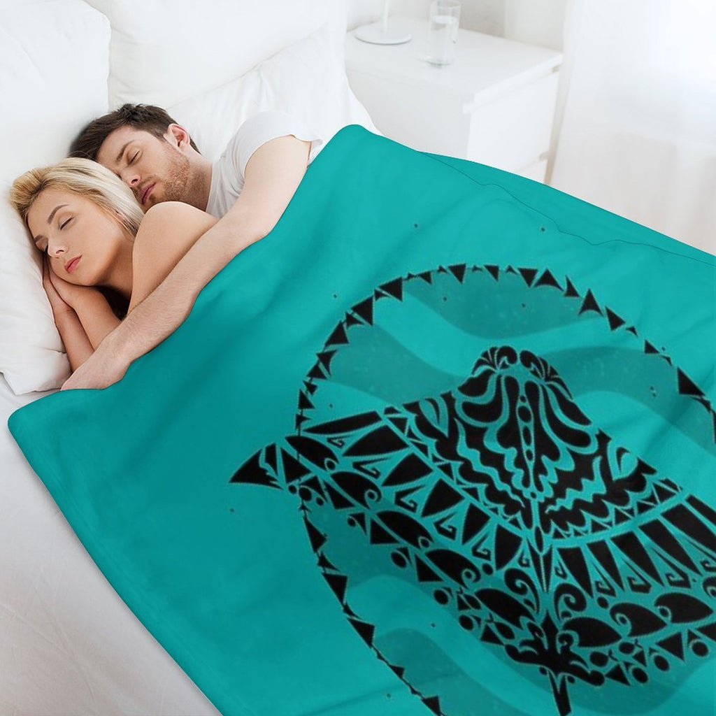 Tribal Manta Ray Gift-ready Throw Blanket