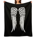 Daryl Dixon Wings - Zombie Velvety-soft Throw Blanket