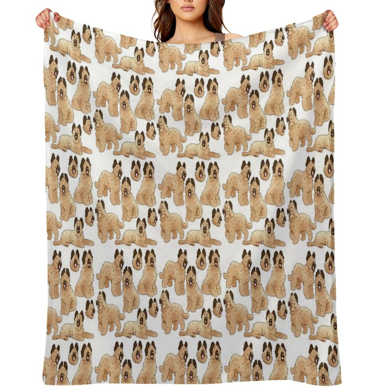 Briard Dog Pattern Durable Throw Blanket