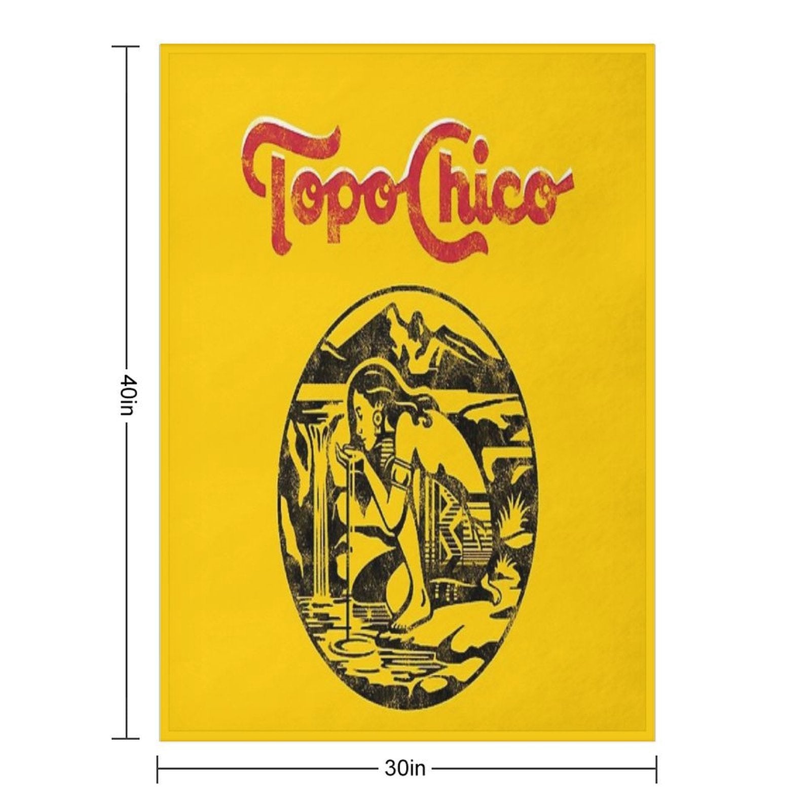 Aztec Princess - Topo Chico Agua Mineral Worn And Washed Logo (sparkling Mineral Water) Sustainable Throw Blanket
