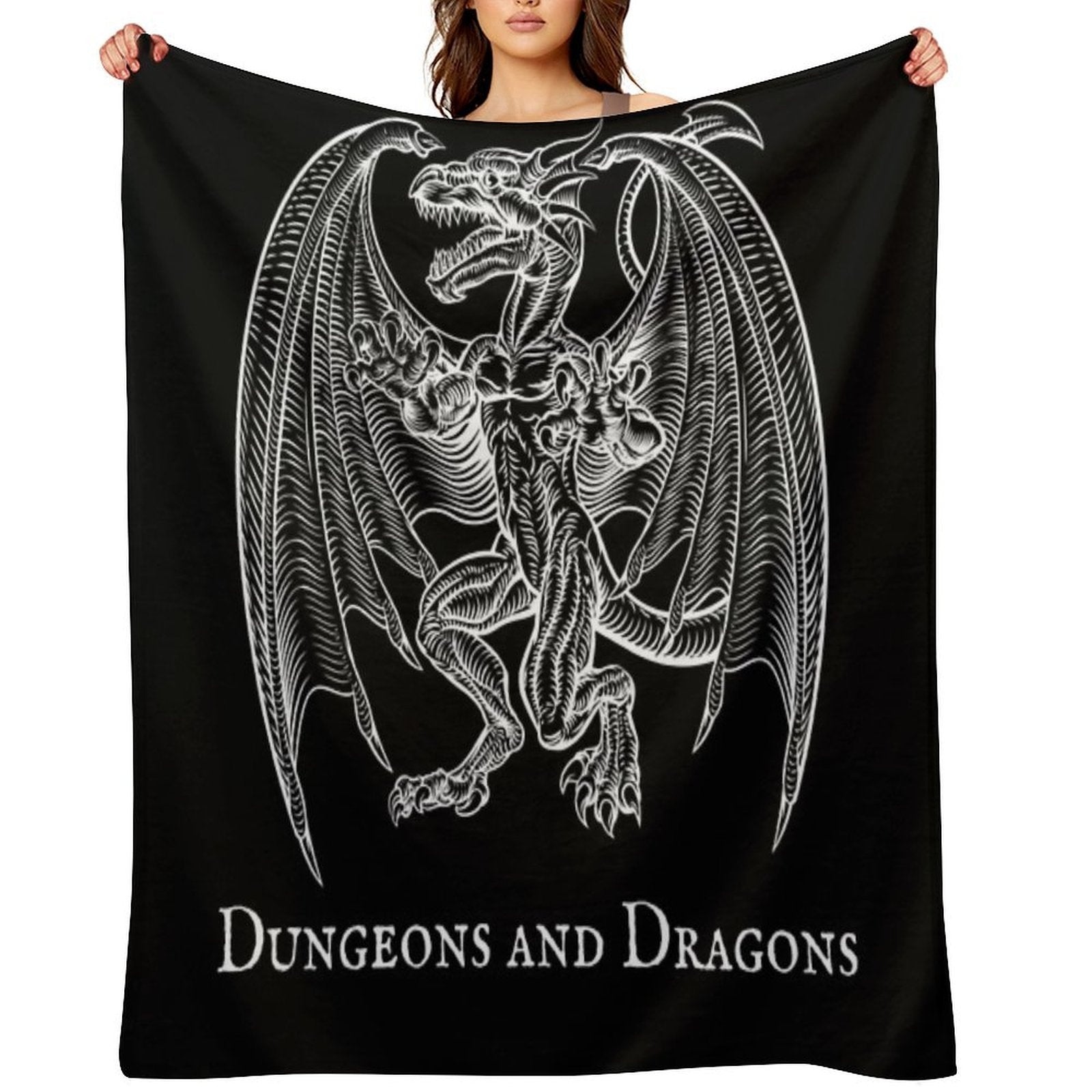 Dungeons And Dragons Design Plush Throw Blanket