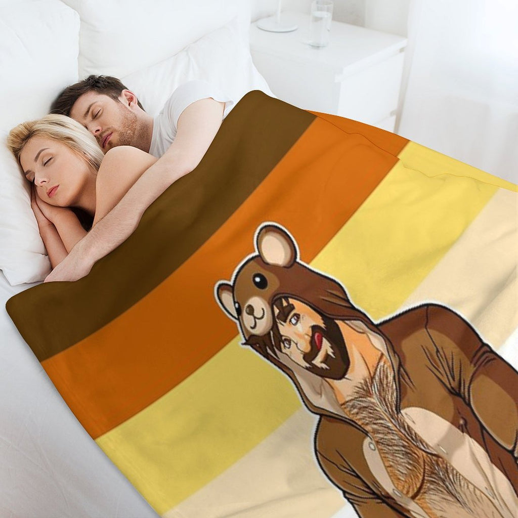 ADAM LIKES TEDDY BEARS - BEAR PRIDE Easy Care Throw Blanket
