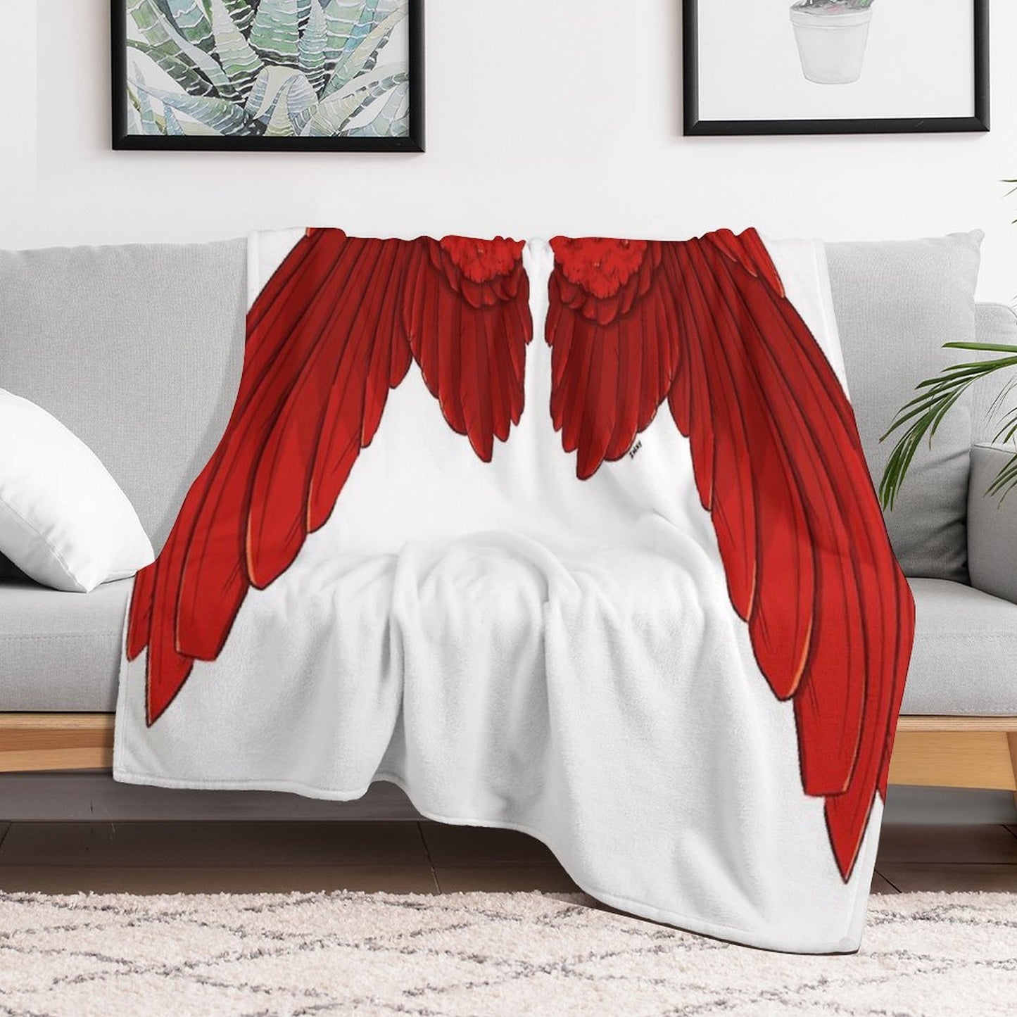 [] Wings Durable Throw Blanket