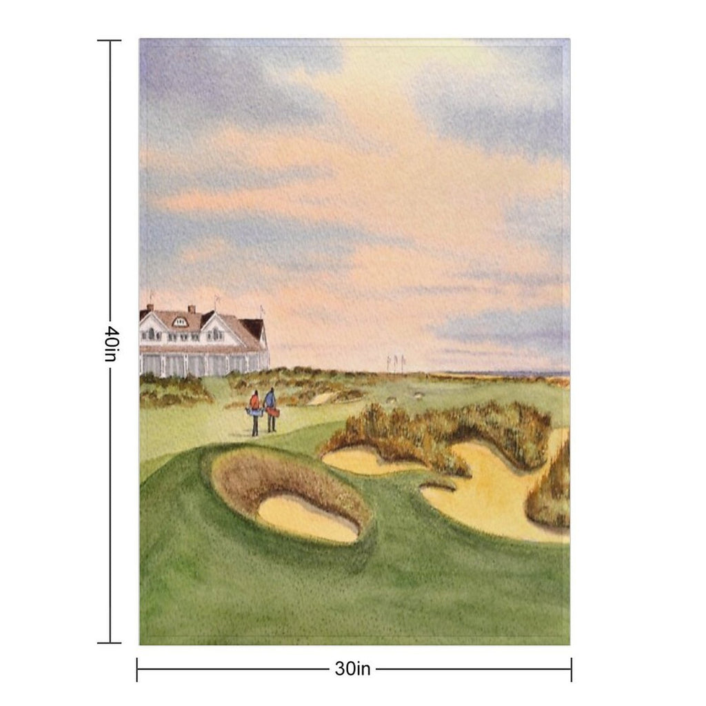Kiawah Island Ocean Golf Course Shrink-resistant Throw Blanket