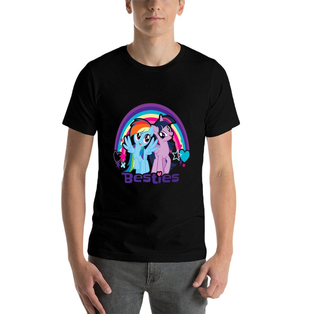 Twilight Sparkle Rainbow Dash Besties Premium  Stretchy T-Shirt