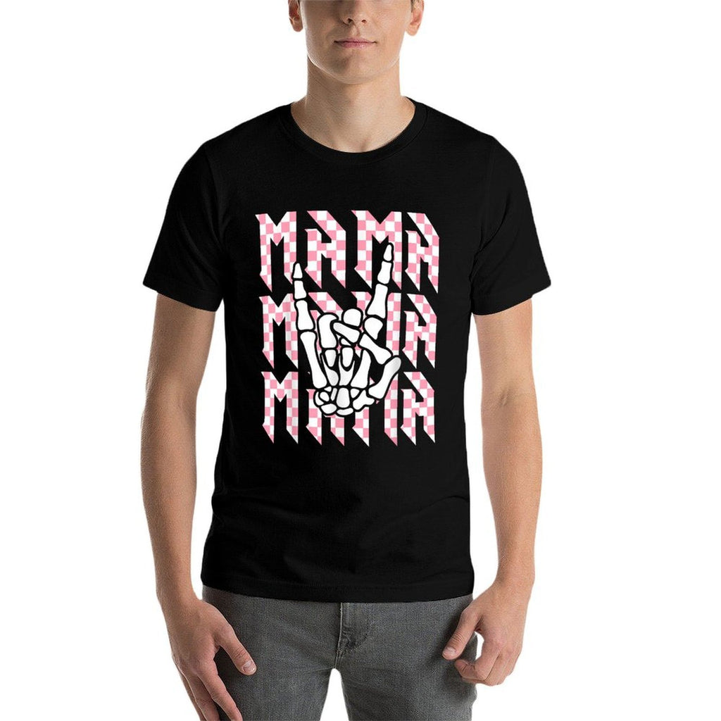 Mama Of The Bad Two The Bone Checkered Mama 2nd Birthday  Classic T-Shirt